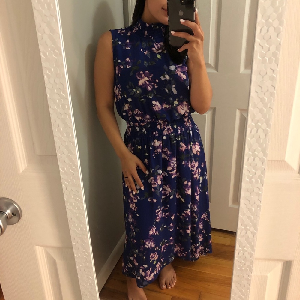 Blue floral dress